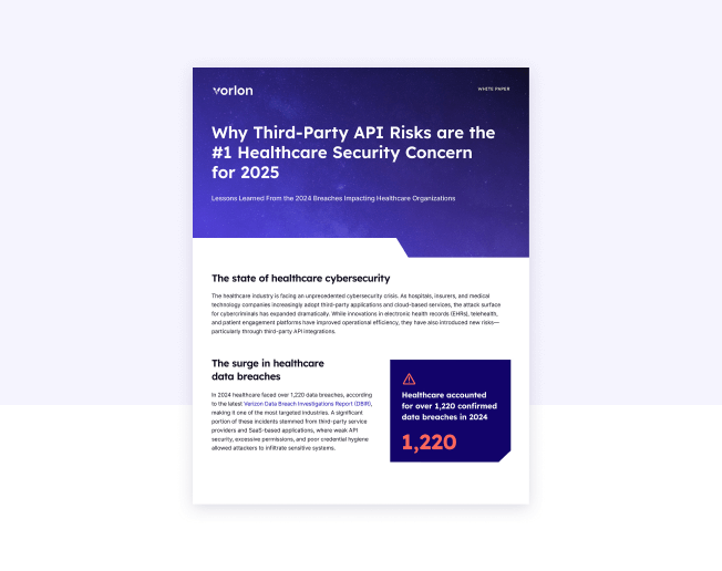 Why Third-Party API Risks are the #1 Healthcare Security Concern for 2025