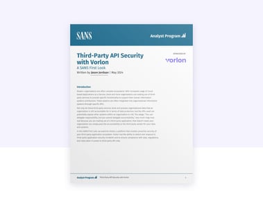 Third-Party API Security with Vorlon 